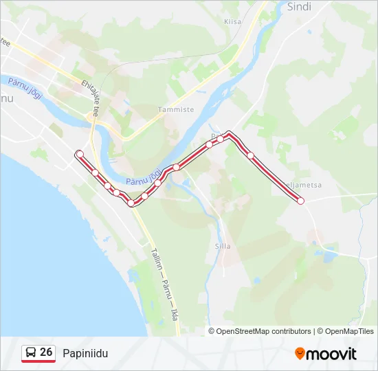 26 Bus Line Map
