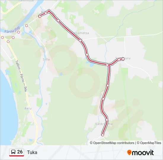 26 Bus Line Map