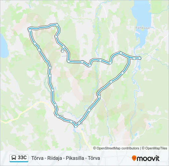 33C Bus Line Map
