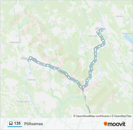 135 Bus Line Map