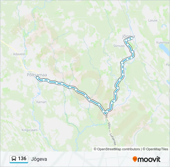 136 Bus Line Map