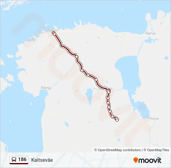 186 Bus Line Map