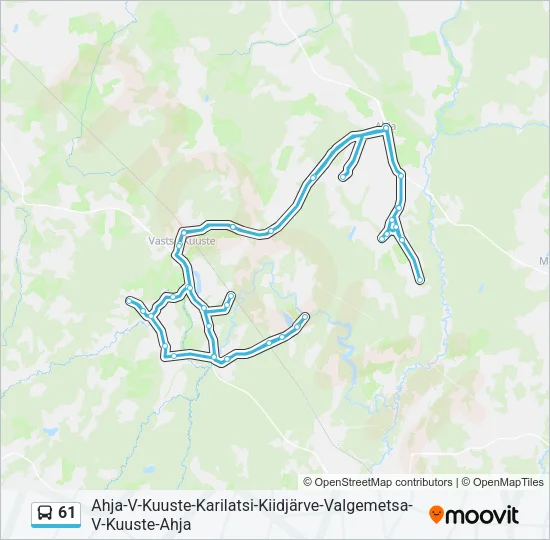 61 Bus Line Map