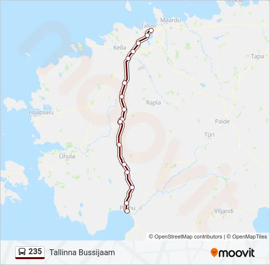 235 Bus Line Map