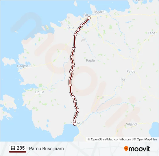 235 Bus Line Map