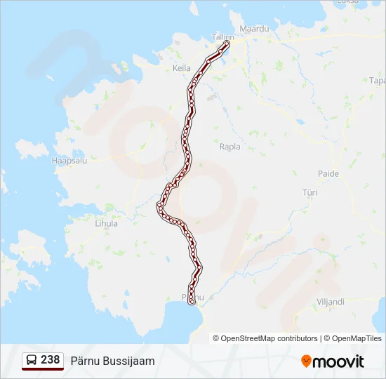 238 Bus Line Map