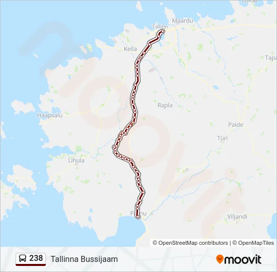 238 Bus Line Map