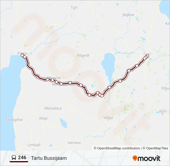 246 Bus Line Map