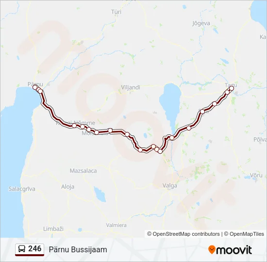 246 Bus Line Map