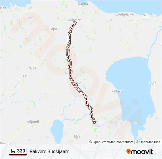 330 Bus Line Map