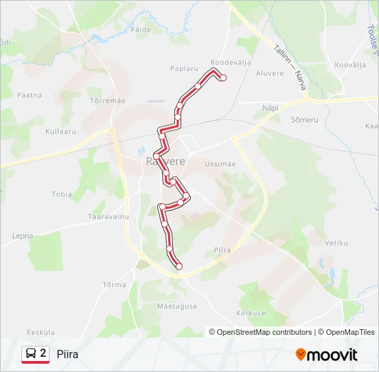 2 Bus Line Map