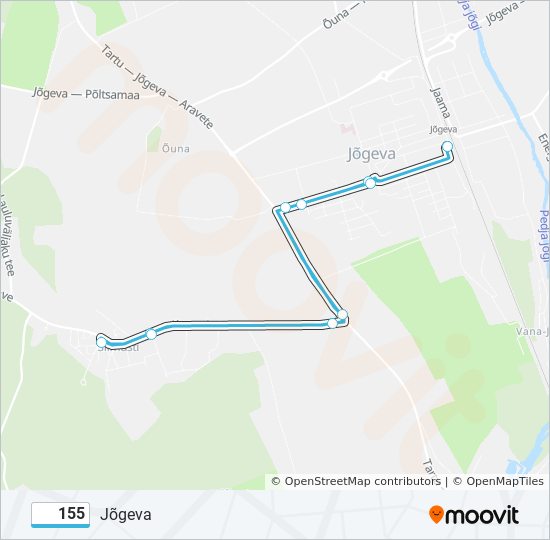 Автобус 155: карта маршрута