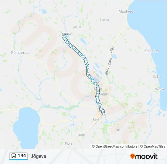 194 Bus Line Map