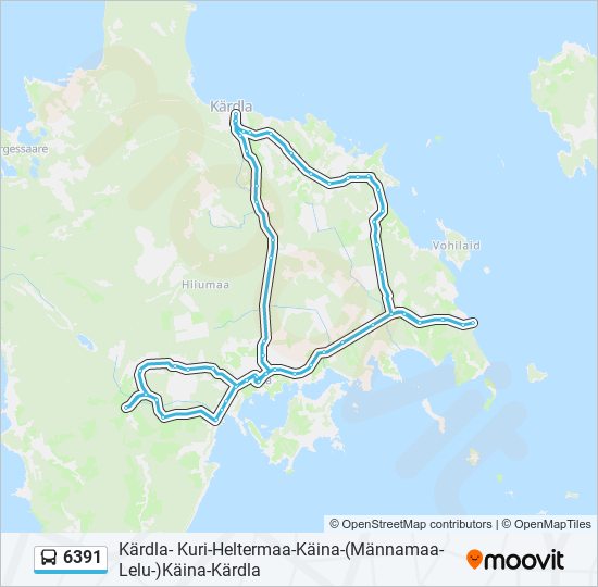 Автобус 6391: карта маршрута
