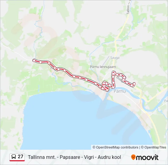 Автобус 27: карта маршрута
