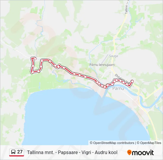 Автобус 27: карта маршрута