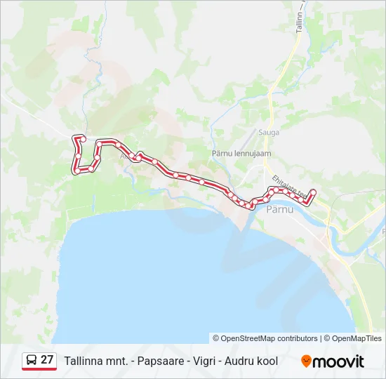 27 Bus Line Map