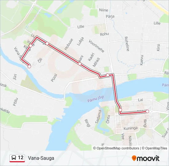 12 Bus Line Map