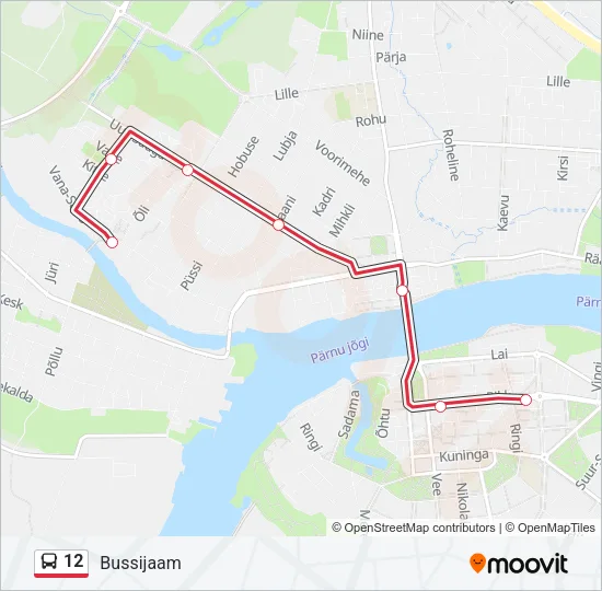 12 Bus Line Map