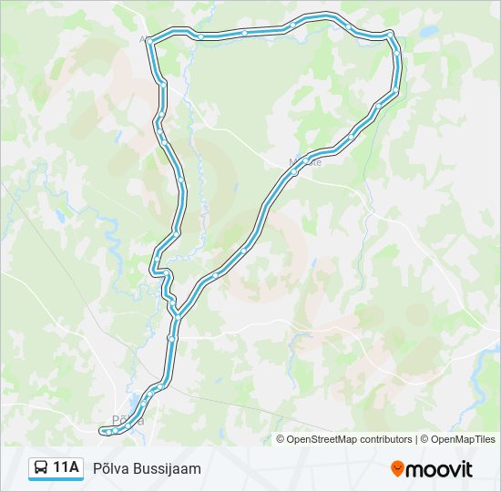 11A bus Line Map