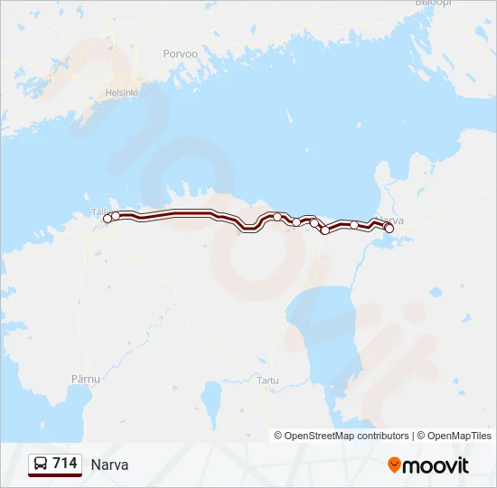 714 Bus Line Map