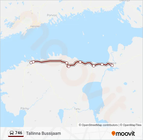 Автобус 746: карта маршрута