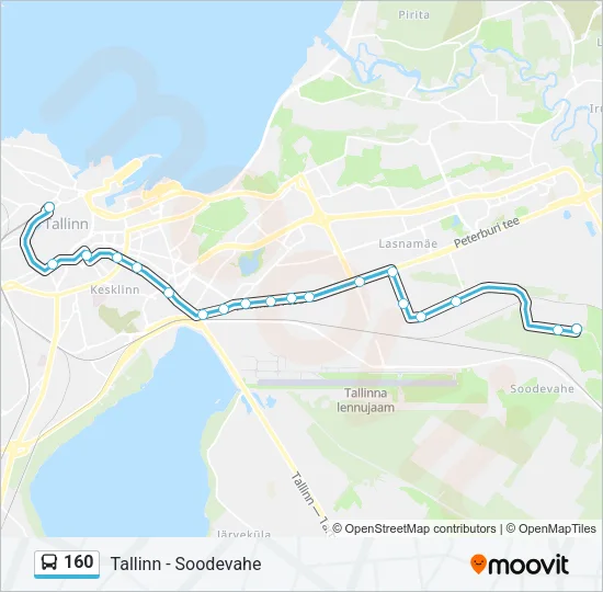 160 Bus Line Map