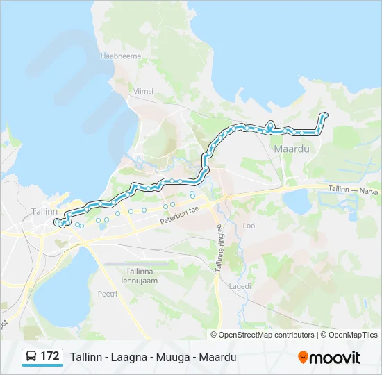 172 Bus Line Map