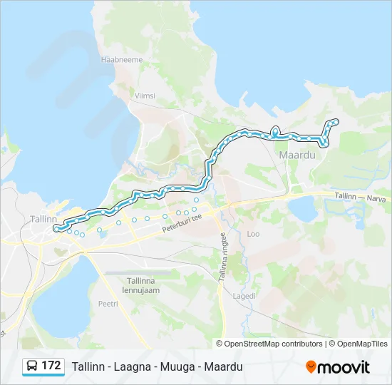172 Bus Line Map