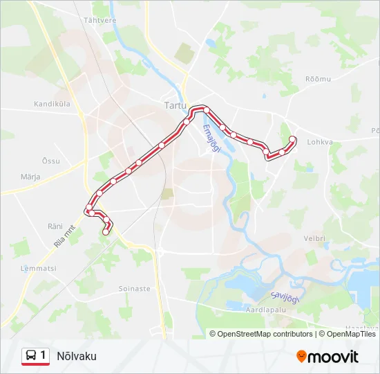 1 Bus Line Map