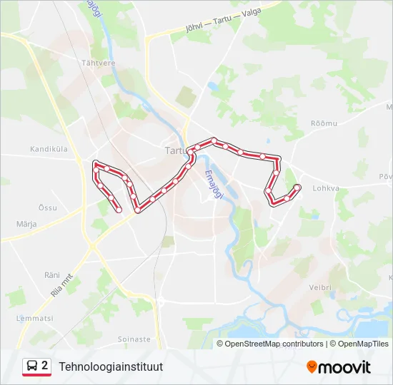 2 Bus Line Map