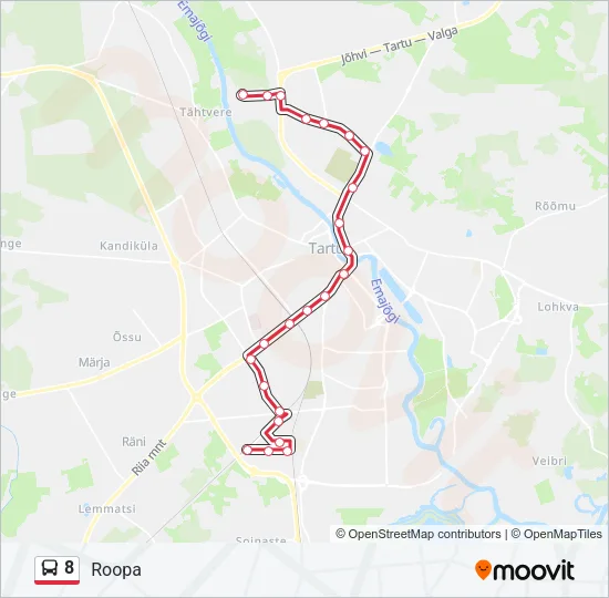 8 Bus Line Map