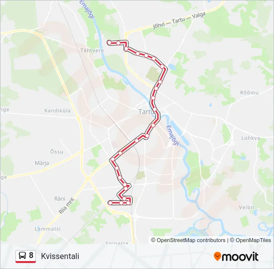 8 Bus Line Map
