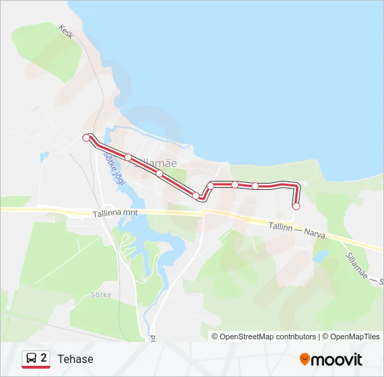 2 Bus Line Map