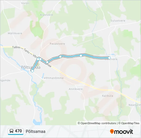 470 Bus Line Map