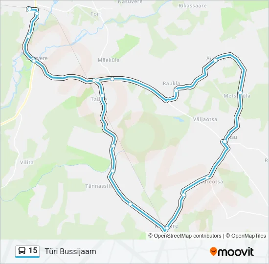15 Bus Line Map