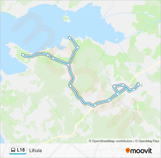 Автобус L18: карта маршрута