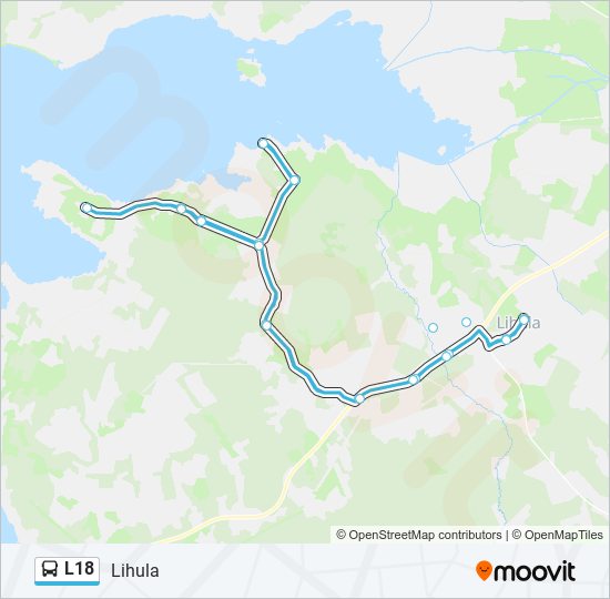 Автобус L18: карта маршрута