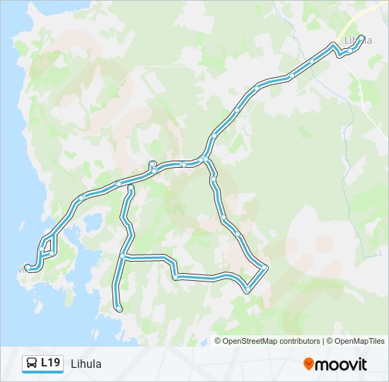 L19 bus Line Map
