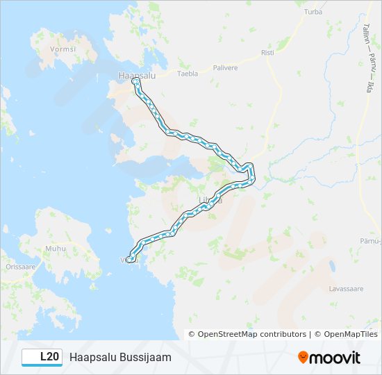L20 bus Line Map