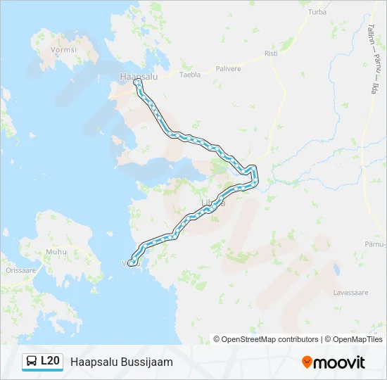 L20 Bus Line Map