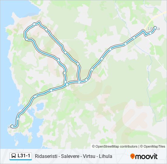 Автобус L31-1: карта маршрута