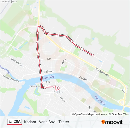 20A Bus Line Map