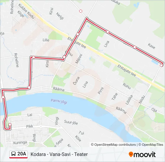 20A Bus Line Map