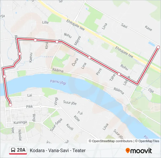 20A Bus Line Map