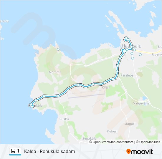 1 bus Line Map