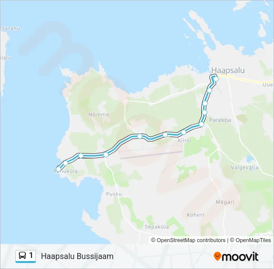 1 Bus Line Map