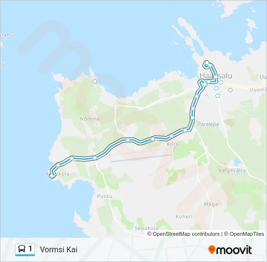 1 Bus Line Map