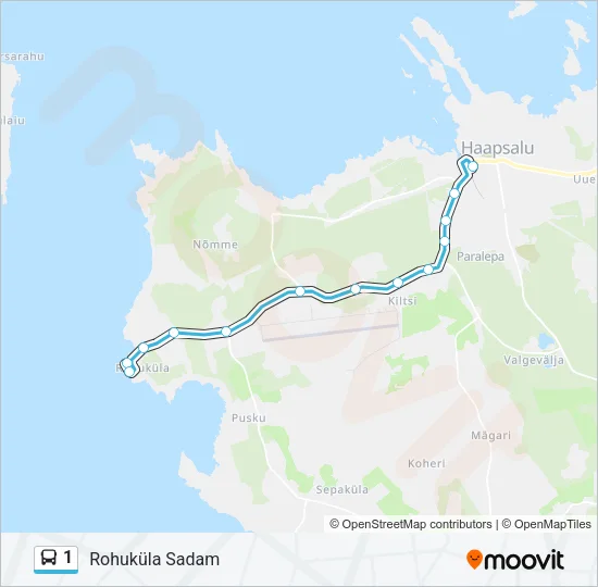 1 Bus Line Map