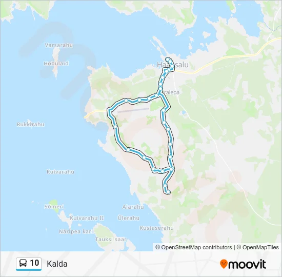 Автобус 10: карта маршрута